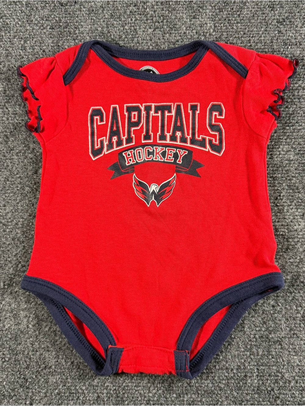 NHL Washington Capitals Baby Girls One Piece 6-9 Months Hockey Sports Red